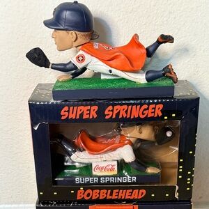 Super Springer Astros Bobblehead with Orange Cape